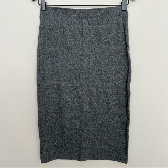 H&M Heather Gray Stretch Pencil Skirt - Picture 2 of 2